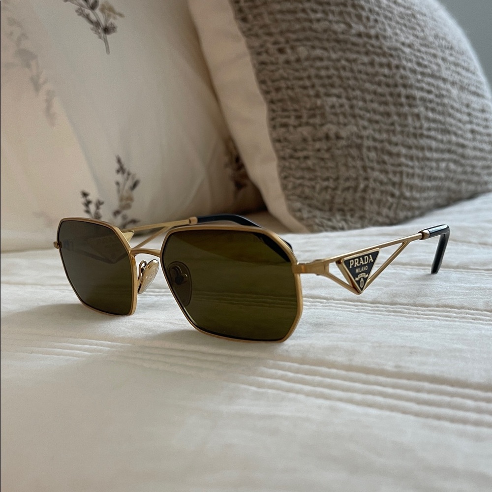 Prada A51S Matte Gold Sunglasses